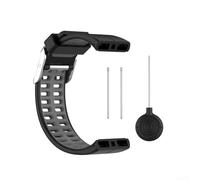 NbgrvB Replacement Strap for POLAR V800 Smartwatch with Balanced Material Density and Adaptive Grip Texture (Black+gray)
