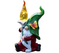 NbgrvB Resin Solar Gnome Figurine Outdoor Decor 35cm