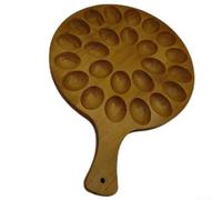 NbgrvB Round Deviled Egg Tray with Handle for Party Serving