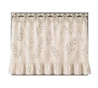 NbgrvB Rustic Oven Curtain Cover 30.5 Inch Lace Trim(I)
