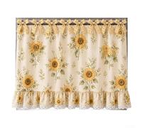 NbgrvB Rustic Oven Curtain Cover 30.5 Inch Lace Trim(J)