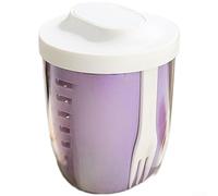 NbgrvB Salad to Go Box 650ml Double Layer Drainable Bowl with Fork - Fresh Food Storage Container - Purple(Purple)
