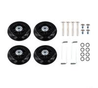 NbgrvB Silent Luggage Wheels 4 Pack, 6mm ID Bearing Suitcase Roller Replacement Kit with Tools 40mm to 75mm(75x24mm)