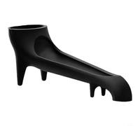 NbgrvB Silicone Coffee Machine Water Funnel, Flexible Water Diverter Easy for Tank Filling, Heat Resistant Matte Finish Guide, Black and Gray, 22x8x6cm(Black)