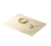 NbgrvB Silicone Sink Organizer Tray Heat Resistant Mat for Kitchen Counter Non-Slip Drying Rack with Quick Drainage Food Grade Trivet for Hot Pots and Pans Dishwasher Safe Cream White WhiteL