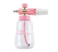 NbgrvB Snow Foam Lance Car Wash, Adjustable Foam with Concentration Knob, 0-45 Degree Spray Nozzle, 1L Bottle, Pink(Pink)