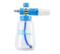 NbgrvB Snow Foam Lance Car Wash, Adjustable Foam with Concentration Knob, 0-45 Degree Spray Nozzle, 1L Bottle, Pink(Blue)