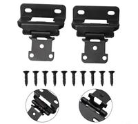 NbgrvB Soft Close Cabinet Hinge Half Overlay 2PC Steel Black(black)