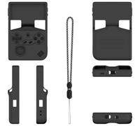 NbgrvB Soft Silicone Cover for Anbernic RG40XXV Handheld Game Console Dustproof Skin Drop Resistance Flexible Shell Travel Accessory 14.4x9.8cm(Black)