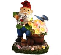 NbgrvB Solar Dwarf Statue Light Resin Garden Decor Auto On