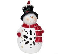 NbgrvB Solar Powered Resin Penguin Ornament Glowing Christmas Decor(Snowman)