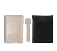 NbgrvB Square Folding Grill Plate, with Adjustable Temperature Control Non-Stick Iron BBQ Pan for Camping Steak Teppanyaki Portable Outdoor Cooking Set with Handle and Storage Bag(White)