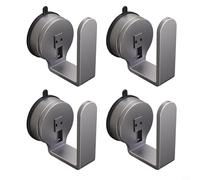 NbgrvB Stainless Steel Suction Cup Hooks for Glass Mirror and Surfaces Damage-Free No-Drill for Wreaths Shower and Kitchen Use High Load Capacity Grey Set of 4(4pcs)