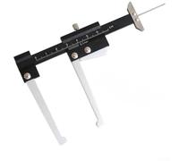 NbgrvB Stainless Steel Tyre Depth Gauge 0-60mm Rust for proof Stainless