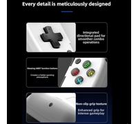 NbgrvB Stretchable Mobile Game Controller with Hall Effect Joystick 800Hz Polling Rate Rapid-Fire Back Button for Switch PC for ios for android Phones 128-182mm Black White