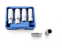 NbgrvB Stud Extractor Socket Set 4Pcs 1/2 Drive for Broken Bolt Removal 6-12mm Metric Heavy Duty Cr-V Steel with Roller Lock Mechanism for Rusted Nuts