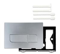 NbgrvB Toilet Flush Button for Geberit Sigma 01 20 30 50 UP300 UP320 Dual Flush Cistern Push Plate with Mounting Bracket Black ABS Silver