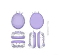 NbgrvB Transparent PC Protective Case for Tamagotchi Paradise - Shockproof Hard Shell Cover with Lanyard - Yellow Purple Anti-Scratch Skin - Portable Gaming Accessory - 8.5x7.0x3.5cm(Purple)