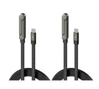NbgrvB USB-C to USB-C 240W Fast Charging Cable with Built-in Sideways Phone Holder, 1.5m Zinc Alloy Housing TPE Jacket for On-the-Go Use(240W C-C（2pcs））)