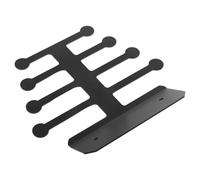 NbgrvB Wall Mounted Resistance Band Storage Rack, for Heavy Duty Fishbone Design for Fitness Bands Belts Anchors, Anti-Slip Metal Organizer, Black