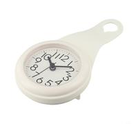 NbgrvB Waterproof Wall Clock for Bathroom, Shower, Kitchen, Silent Ticking-Free Design, Foldable Soft Tape Mounting(White)