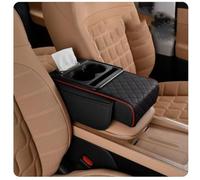 NBGUJOKL Car Centre Console Armrest Cover for Mitsubishi ASX 2016-2023,New Car Arm Rest Cushion with Cup Holder and Storage Multifunctional Car Console Storage Box,c-Black red