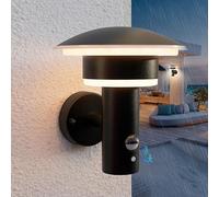 NBHANYUAN Lighting 4 Modes Outdoor LED Wall Light with Motion Sensor,SUS316 Stainless Steel Outside Lights Mains Powered PIR Weatherproof 3000K Warm White Light for Front Door,Porch IP54 1000LM