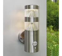 NBHANYUAN Lighting LED Outdoor Wall Light with 4 Modes PIR Sensor,SUS316 Stainless Steel Outside Wall Lamp for Garden,Enterway Wall Lights Fixture Mains Powered 220-240V 9W IP44 1000LM
