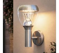 NBHANYUAN Lighting Outdoor Wall Light Fixture,Outside Wall Lights,SUS304 Stainless Steel Waterproof IP44 Wall Lights for Garage,Porch,Front Door,Silver,1000LM 3000K Warm White
