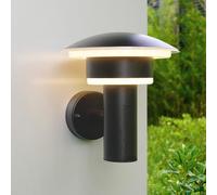 NBHANYUAN Lighting® Outside Wall Light,Exterior Wall Light,IP44 SUS304 Stainless Steel Weatherproof Wall Lamp for Front Door,Garden,Porch,Black,3000K Warm White 1000LM