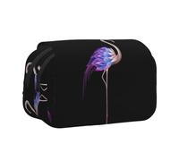 NBHDZENGW Abstract Flamingo Flip Top Double Layer Pencil Case-Large Capacity Premium Polyester Fabric,Full Print Design-Ideal for School,Travel