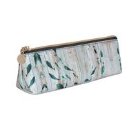 NBHDZENGW Abstract Shoal of Fish Cute Triangle Leather Pencil Case with Smooth Zipper,Stylish Durable Pouch for School,Office,Travel-Lightweight Full Print Stationery Holder