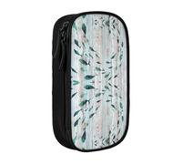 NBHDZENGW Abstract Shoal of Fish Large Capacity Double Layer Pencil Case,Custom Printed Durable Polyester Organizer for School, Office, Travel, Art Supplies Makeup