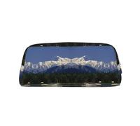 NBHDZENGW Airplane On Lake Cute Leather Pencil Case with Smooth Zipper,Stylish Durable Pouch for School,Office,Travel-Lightweight Full Print Stationery Holder