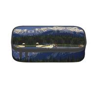 NBHDZENGW Airplane On Lake Large Capacity Pencil Case,Multi-Compartment Stationery Toiletry Bag for School,Office,Travel-Durable Polyester (Stylish Printed Design)