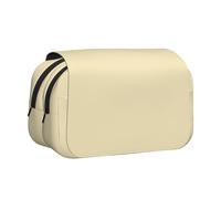 NBHDZENGW Almond Yellow Flip Top Double Layer Pencil Case-Large Capacity Premium Polyester Fabric,Full Print Design-Ideal for School,Travel