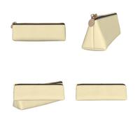 NBHDZENGW Almond Yellow Triangular Leather Pencil Case, Full Print Cross Grain PVC Pen Pouch Portable Lightweight Multi-Purpose Storage Bag