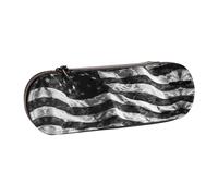 NBHDZENGW American Flag Hard Shell Pencil Case,Premium Pu Leather Eco-Friendly Plastic Box with Velvet Interior Multi-Purpose Pencil Bag