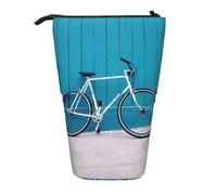 NBHDZENGW Beautiful Bike Vertical Expandable Pencil Case with Print,Durable Oxford-Fabric,Adjustable Height (10.5cm to 18cm),3 Inner Slots for School Office Travel