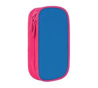 NBHDZENGW Berlin Blue Large Capacity Double Layer Pencil Case,Custom Printed Durable Polyester Organizer for School, Office, Travel, Art Supplies Makeup