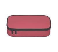 NBHDZENGW Berry Red Large Capacity Pencil Case,Multi-Compartment Stationery Toiletry Bag for School,Office,Travel-Durable Polyester (Stylish Printed Design)