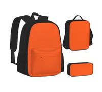 NBHDZENGW Berry Sauce Red 3pcs Printed Backpack Set, 600d Oxford-Cloth Laptop Backpack with Insulated Lunch Bag Pencil Case,Adjustable Multifunctional School Travel Bag