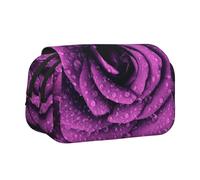 NBHDZENGW Bloom Rose Flower Flip Top Double Layer Pencil Case-Large Capacity Premium Polyester Fabric,Full Print Design-Ideal for School,Travel