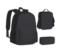 NBHDZENGW Buffalo Grey 3pcs Printed Backpack Set, 600d Oxford-Cloth Laptop Backpack with Insulated Lunch Bag Pencil Case,Adjustable Multifunctional School Travel Bag