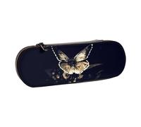 NBHDZENGW Butterfly Wings Hard Shell Pencil Case,Premium Pu Leather Eco-Friendly Plastic Box with Velvet Interior Multi-Purpose Pencil Bag