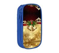 NBHDZENGW Christmas Camel in The Distance Large Capacity Double Layer Pencil Case,Custom Printed Durable Polyester Organizer for School, Office, Travel, Art Supplies Makeup