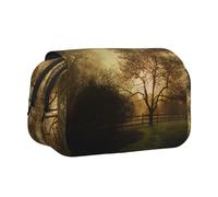NBHDZENGW Countryside Farm Flip Top Double Layer Pencil Case-Large Capacity Premium Polyester Fabric,Full Print Design-Ideal for School,Travel
