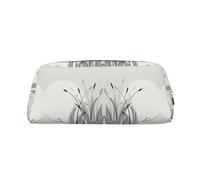 NBHDZENGW Dragonflies On Flowers and Branches Cute Leather Pencil Case with Smooth Zipper,Stylish Durable Pouch for School,Office,Travel-Lightweight Full Print Stationery Holder