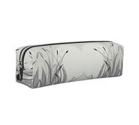 NBHDZENGW Dragonflies On Flowers and Branches Leather Pencil Case with Smooth Zipper,Stylish Durable Zippered Pouch for School,Office,Travel-Lightweight Full Print Stationery Holder