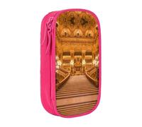 NBHDZENGW European Golden Gothic Large Capacity Double Layer Pencil Case,Custom Printed Durable Polyester Organizer for School, Office, Travel, Art Supplies Makeup